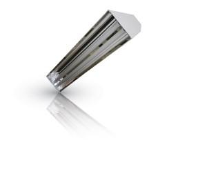 Fluorescent wall wash fixture available with 1 lamp T5 or T8.